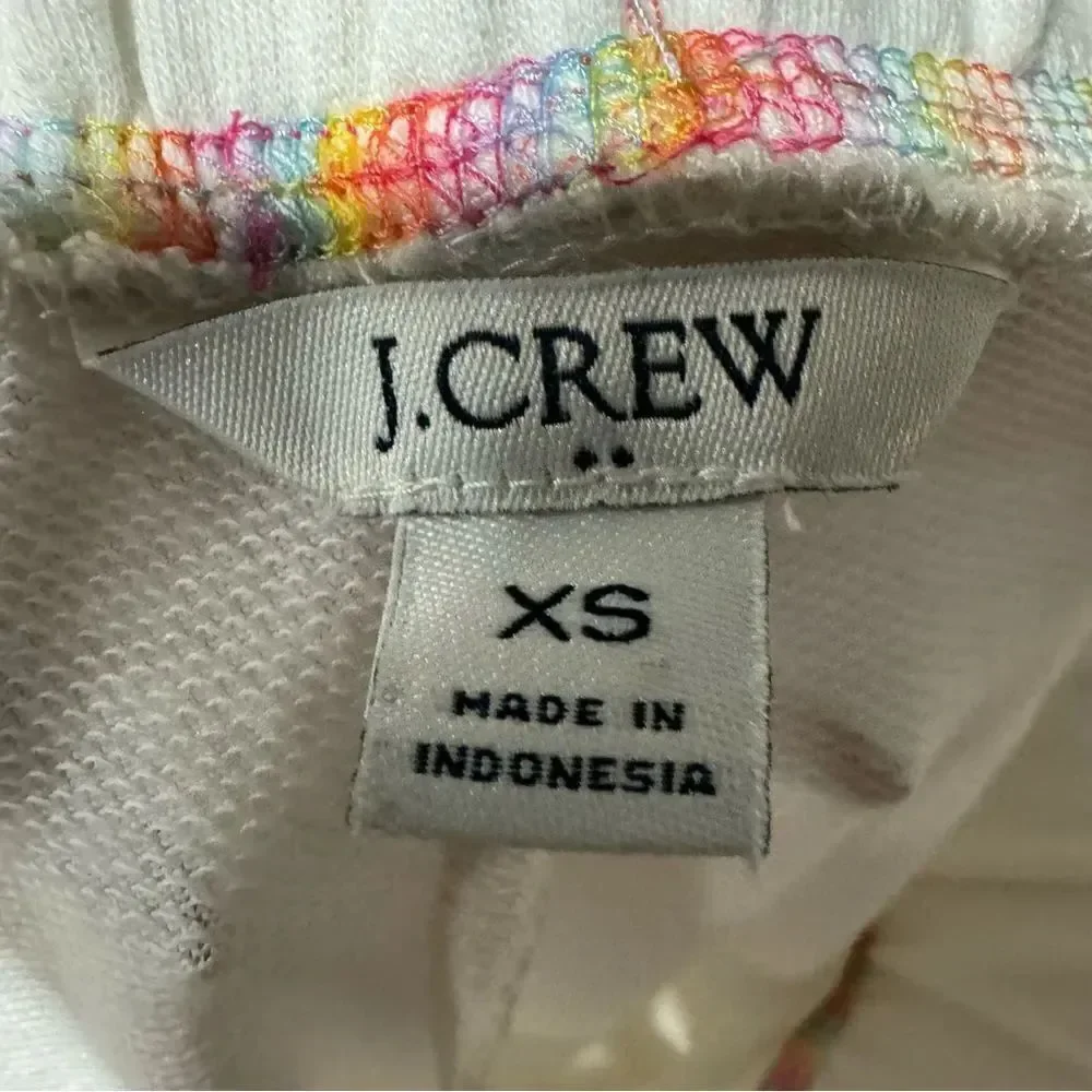 J.Crew Lounge Drawstring Sweatpant Pants with rainbow stitching